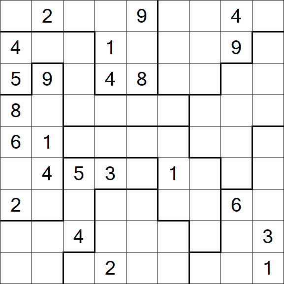 Jigsaw Sudoku - Difícil