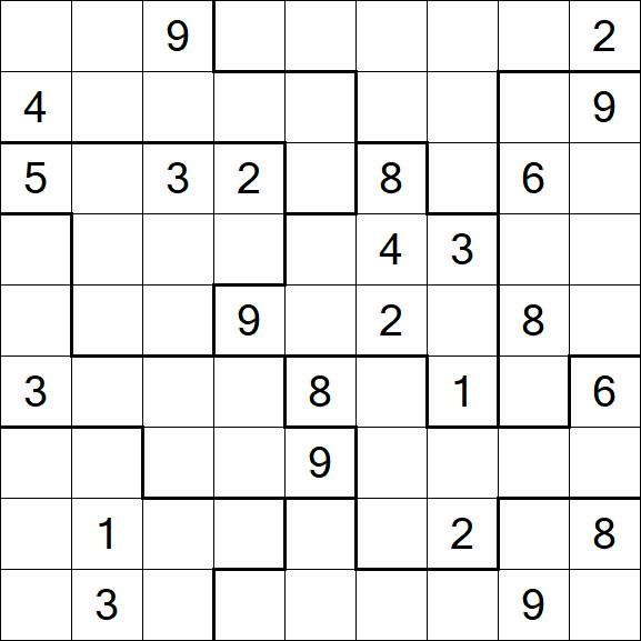 Jigsaw Sudoku - Hard