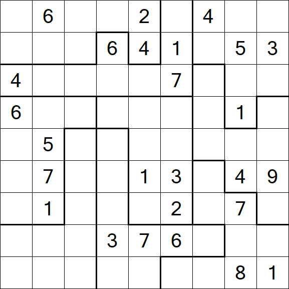 Jigsaw Sudoku - Hard
