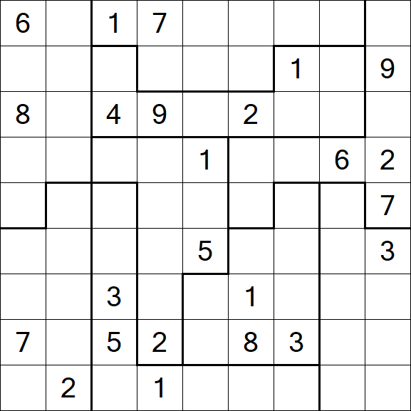 Jigsaw Sudoku - Hard
