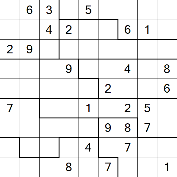 Jigsaw Sudoku - Difícil