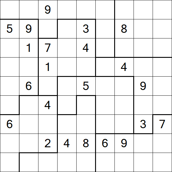Jigsaw Sudoku - Difícil