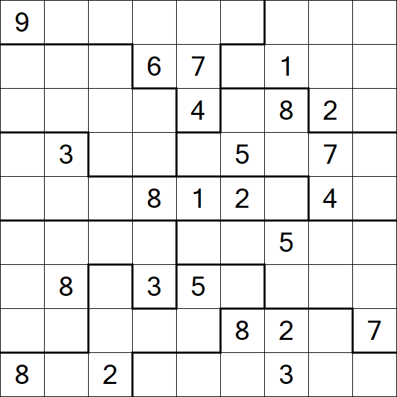 Jigsaw Sudoku - Difícil