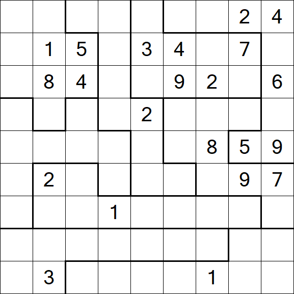 Jigsaw Sudoku - Difícil