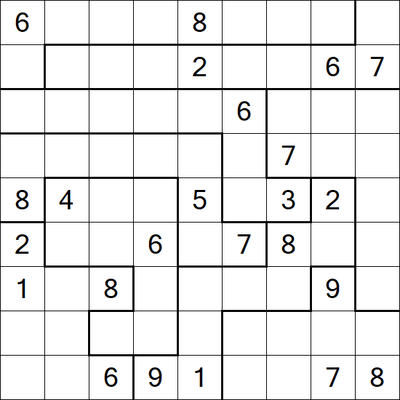 Jigsaw Sudoku - Difficile