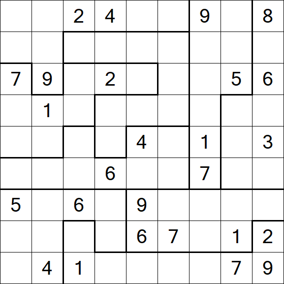 Jigsaw Sudoku - Difficile