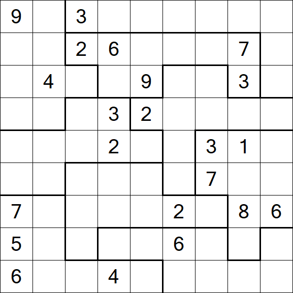 Jigsaw Sudoku - Difficile