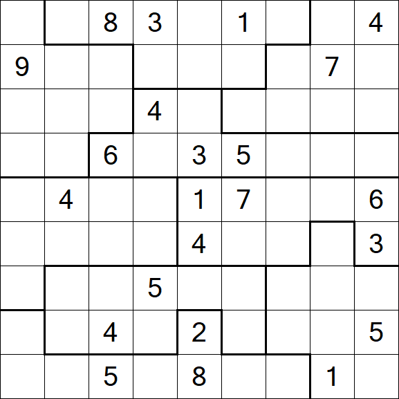 Jigsaw Sudoku - Difficile