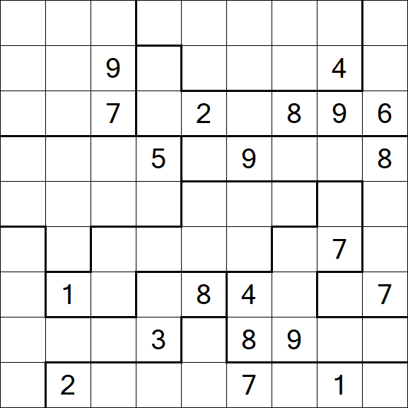Jigsaw Sudoku - Difficile