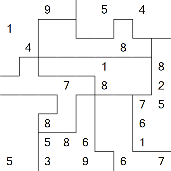 Jigsaw Sudoku - Difficile