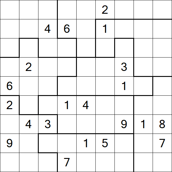 Jigsaw Sudoku - Difficile