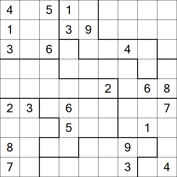 Jigsaw Sudoku - Difficile