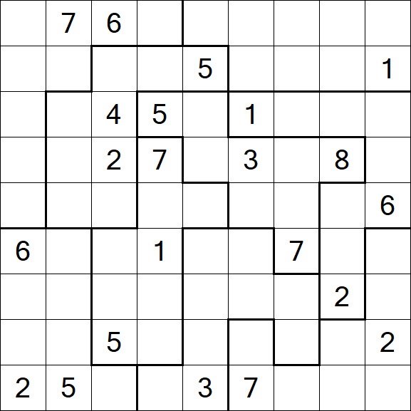 Jigsaw Sudoku - Difficile