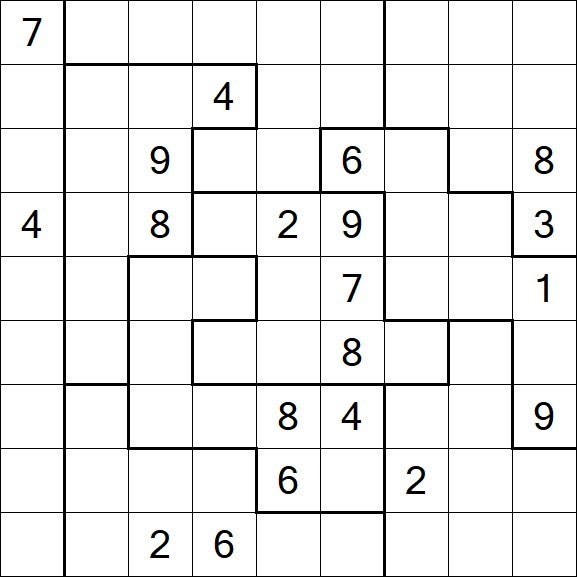 Jigsaw Sudoku - Difficile