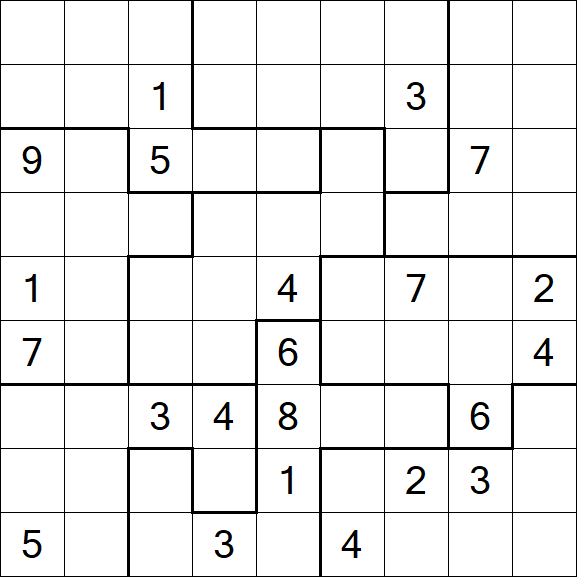 Jigsaw Sudoku - Difficile