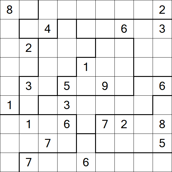 Jigsaw Sudoku - Difficile