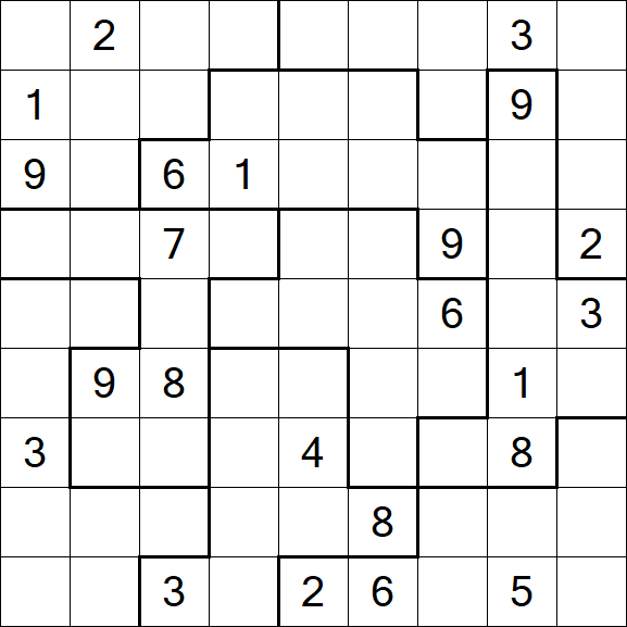 Jigsaw Sudoku - Difficile
