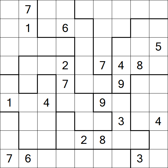 Jigsaw Sudoku - Difficile