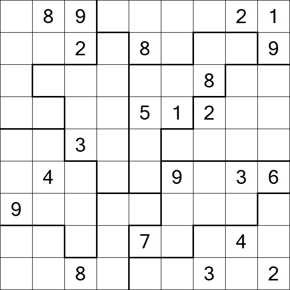 Jigsaw Sudoku - Difficile