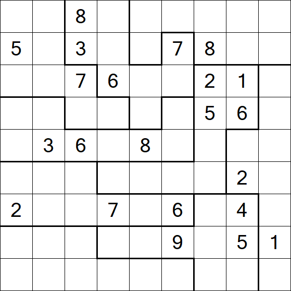 Jigsaw Sudoku - Difficile