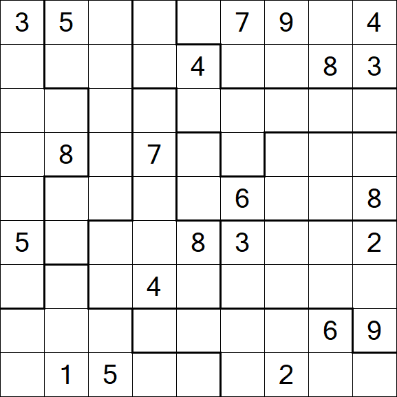 Jigsaw Sudoku - Hard