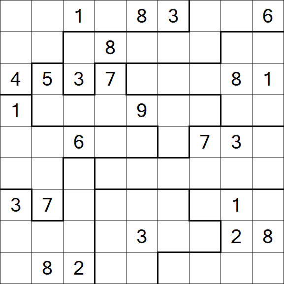Jigsaw Sudoku - Hard