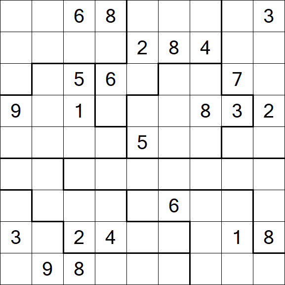 Jigsaw Sudoku - Difficile