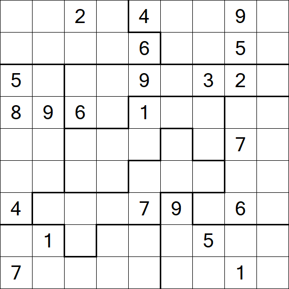 Jigsaw Sudoku - Difficile