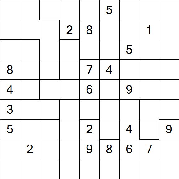 Jigsaw Sudoku - Difficile