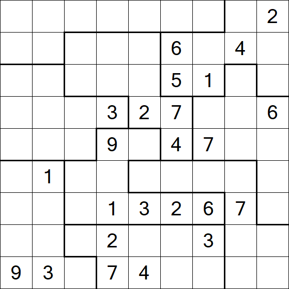 Jigsaw Sudoku - Hard