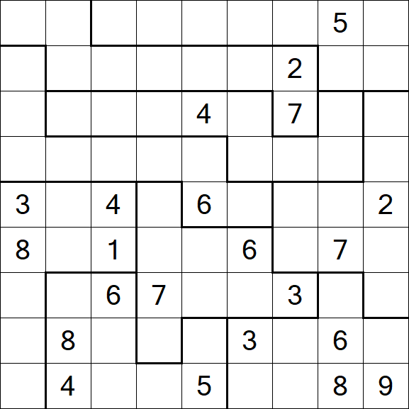 Jigsaw Sudoku - Difficile