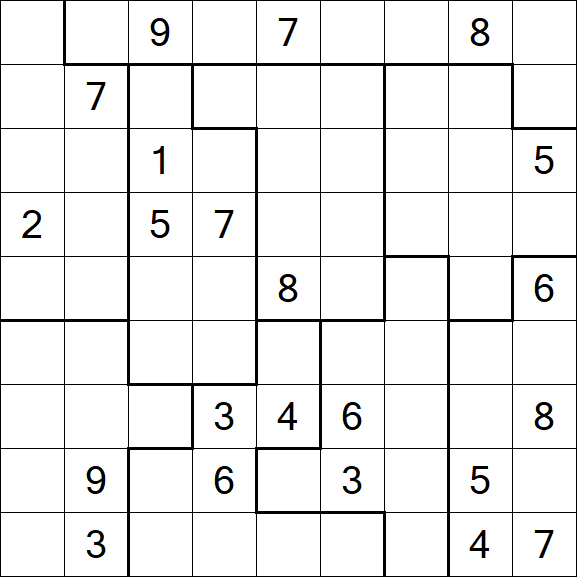 Jigsaw Sudoku - Schwierig