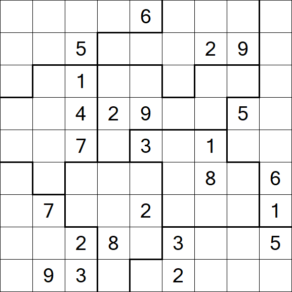 Jigsaw Sudoku - Schwierig