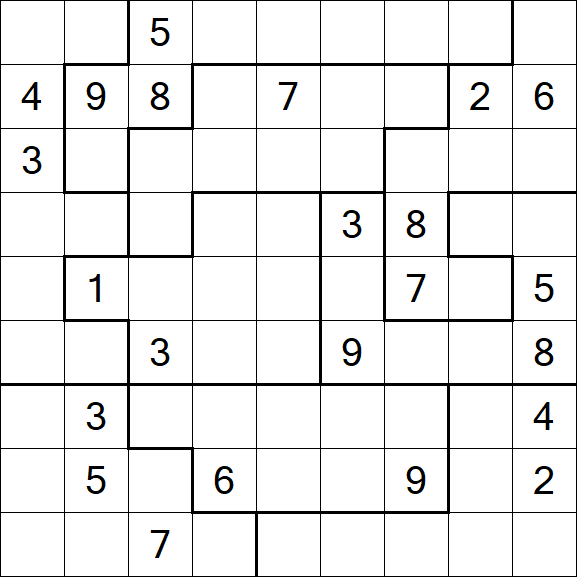 Jigsaw Sudoku - Hard
