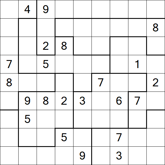 Jigsaw Sudoku - Hard