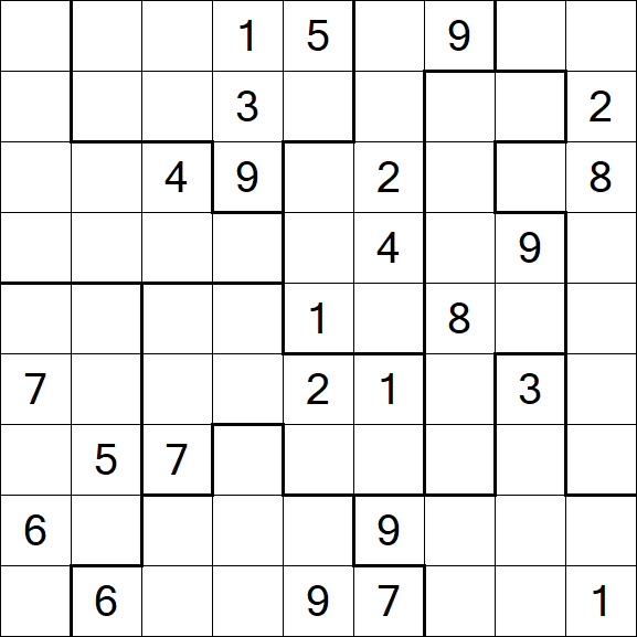 Jigsaw Sudoku - Hard
