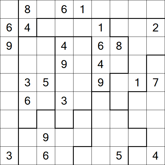Jigsaw Sudoku - Hard