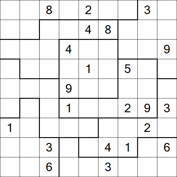 Jigsaw Sudoku - Difficile