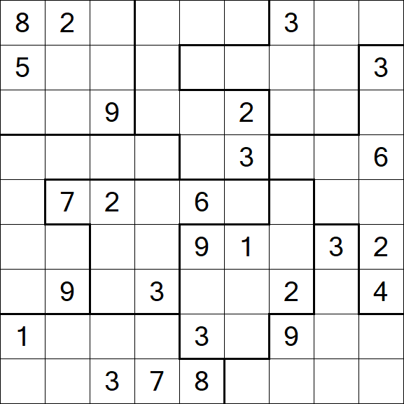 Jigsaw Sudoku - Difficile