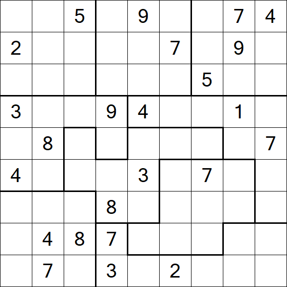 Jigsaw Sudoku - Difficile