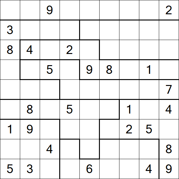 Jigsaw Sudoku - Difficile