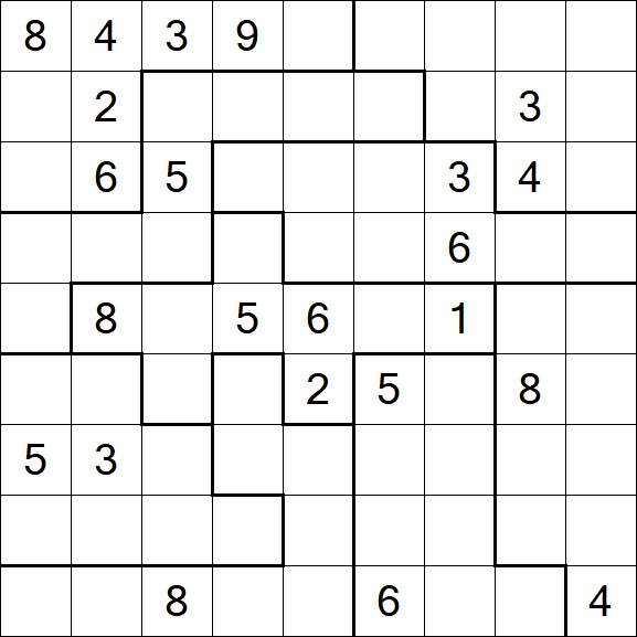 Jigsaw Sudoku - Hard