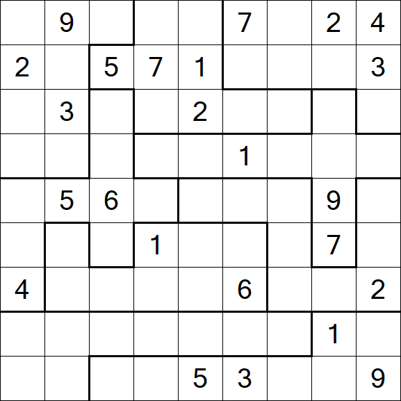 Jigsaw Sudoku - Hard