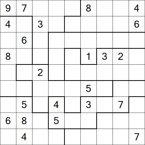 Jigsaw Sudoku - Hard
