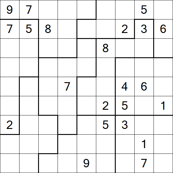 Jigsaw Sudoku - Hard