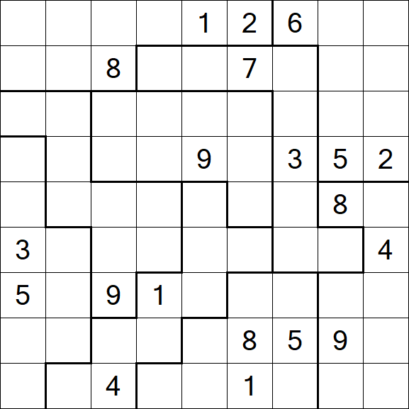 Jigsaw Sudoku - Hard
