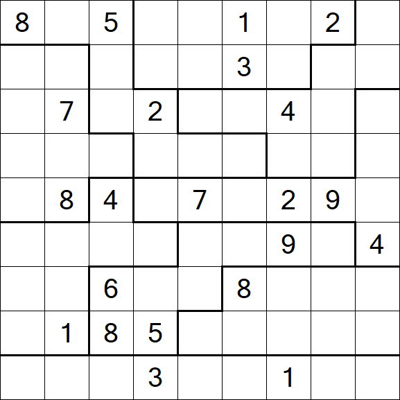 Jigsaw Sudoku - Hard