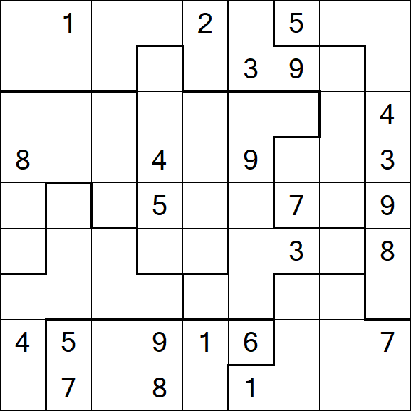 Jigsaw Sudoku - Hard