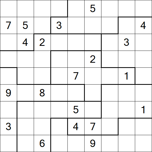 Jigsaw Sudoku - Hard