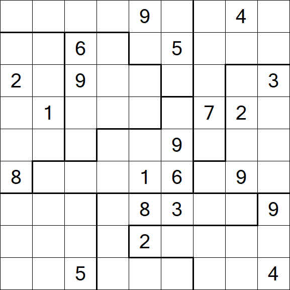 Jigsaw Sudoku - Difícil